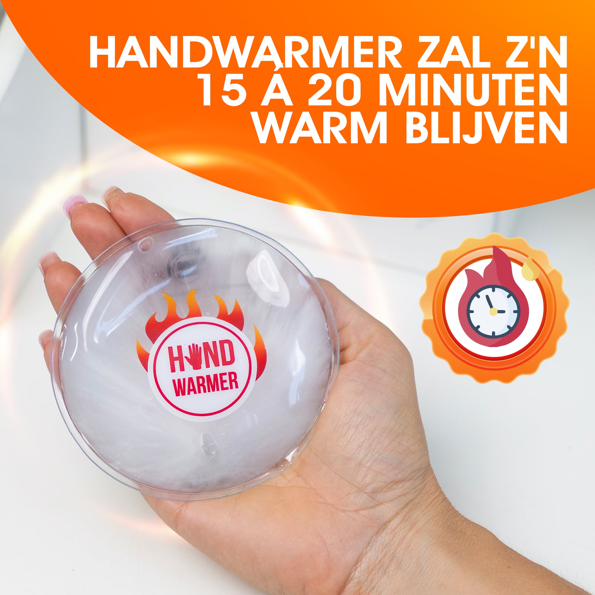 Herbruikbare 15 minuten gel handwarmer voor warme handen